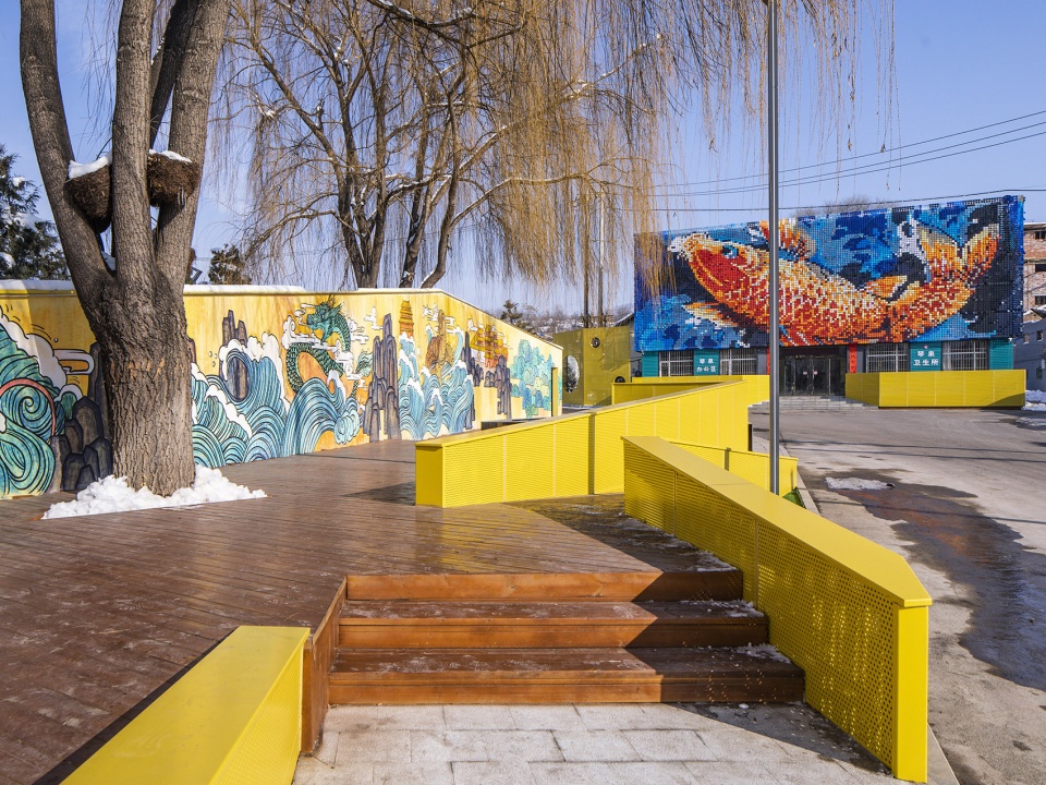 big fish revitalization of qinquan village plaza china by architectural design and research institute of tsinghua university