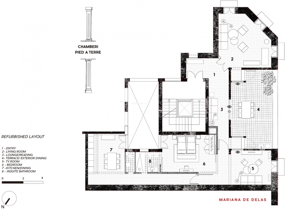 chamberi pied a terre by mariana de delas
