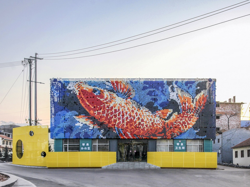 big fish revitalization of qinquan village plaza china by architectural design and research institute of tsinghua university