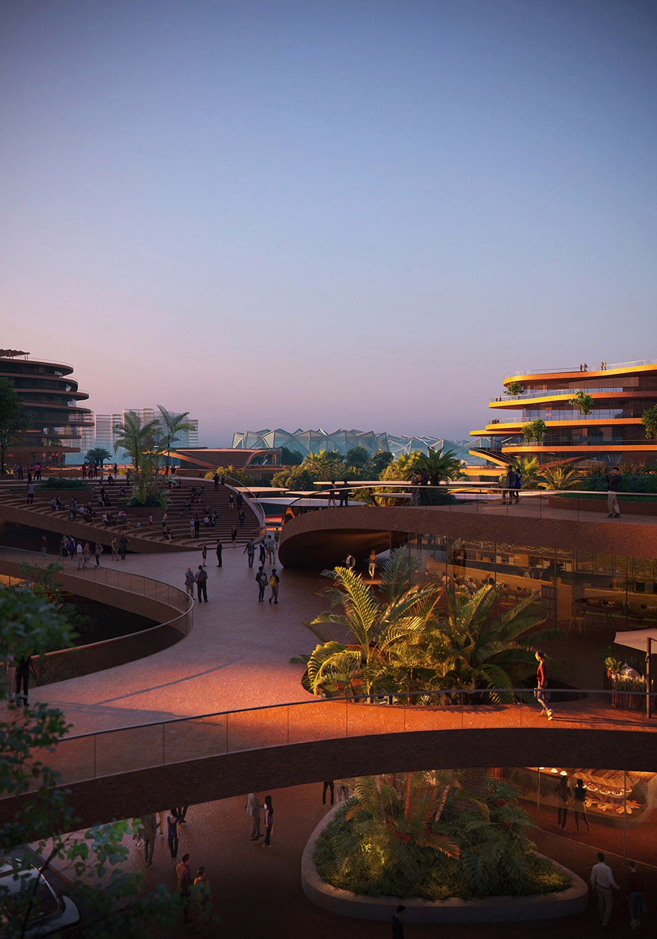 mvrdv wins competition with shenzhen terraces a multi level urban living room in china