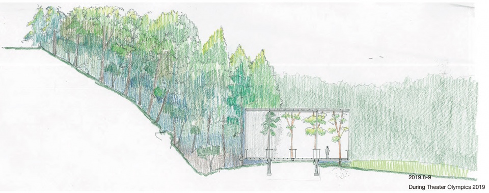 white arbor and open air theater maezawa garden by a p l design workshop