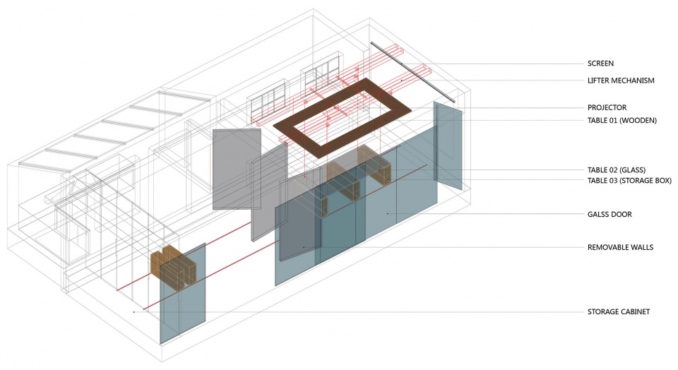 the triple layer table in nafu hutong courtyard no 13 china by pma