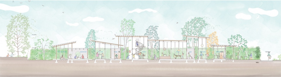 house surrounded by hedges studio velocity