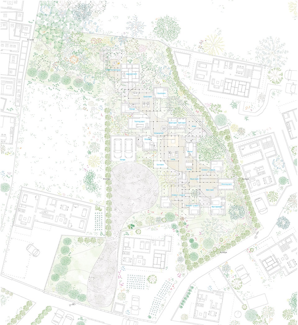 house surrounded by hedges studio velocity