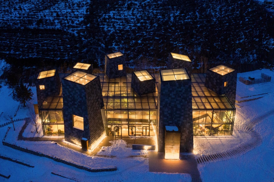 forest valley hot spring center china by blue architecture studio