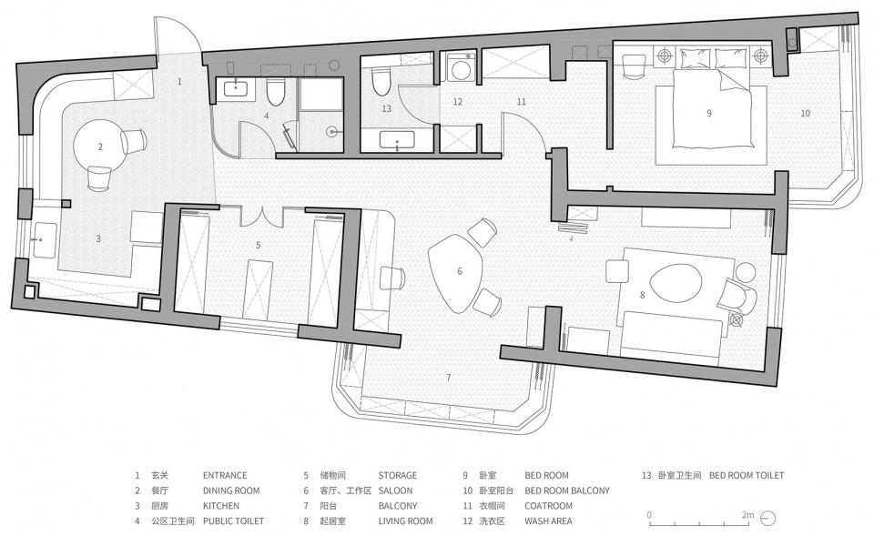 arc apartment by qisi deisgn