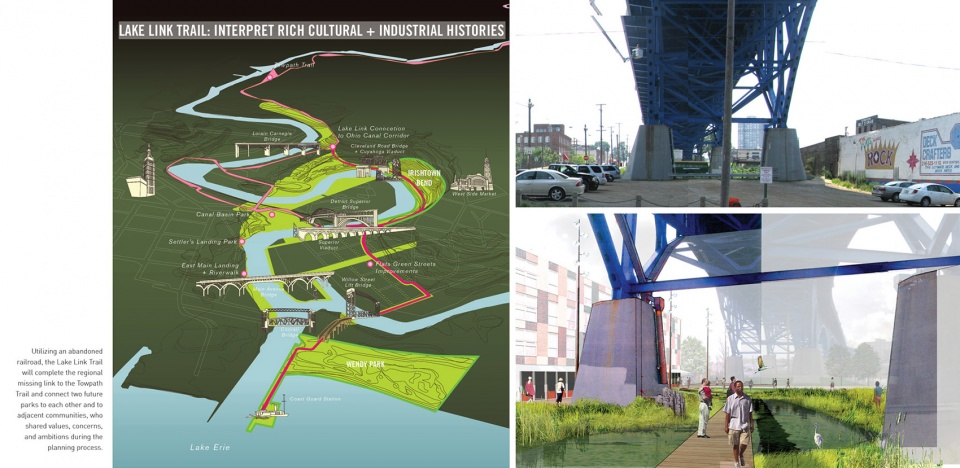 2019 asla analysis and planning award of honor the cleveland flats connections plan connecting a missing link by cmg landscape architecture