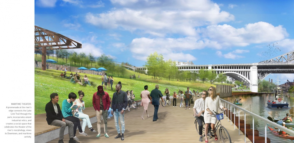 2019 asla analysis and planning award of honor the cleveland flats connections plan connecting a missing link by cmg landscape architecture