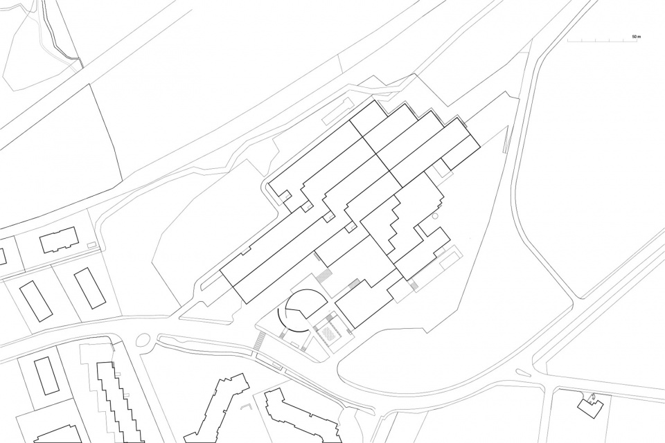 new entry of the high school of engineering and management by af architectes