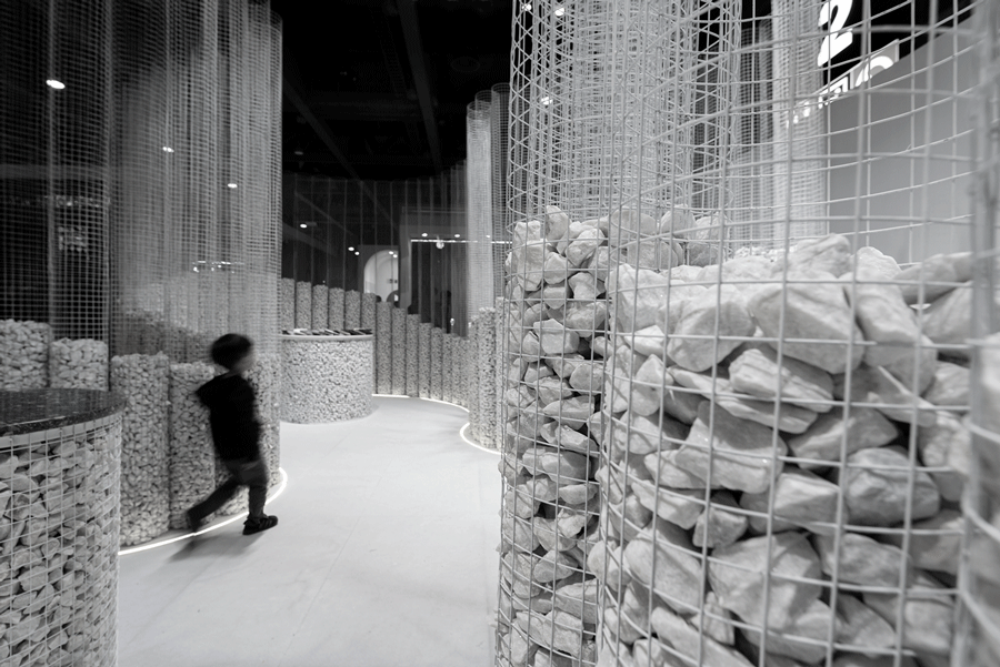 signtone marble pavilion for 2019 guangzhou design week china by cc design