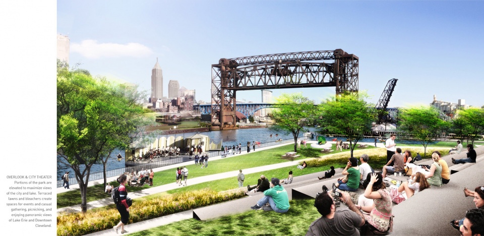 2019 asla analysis and planning award of honor the cleveland flats connections plan connecting a missing link by cmg landscape architecture