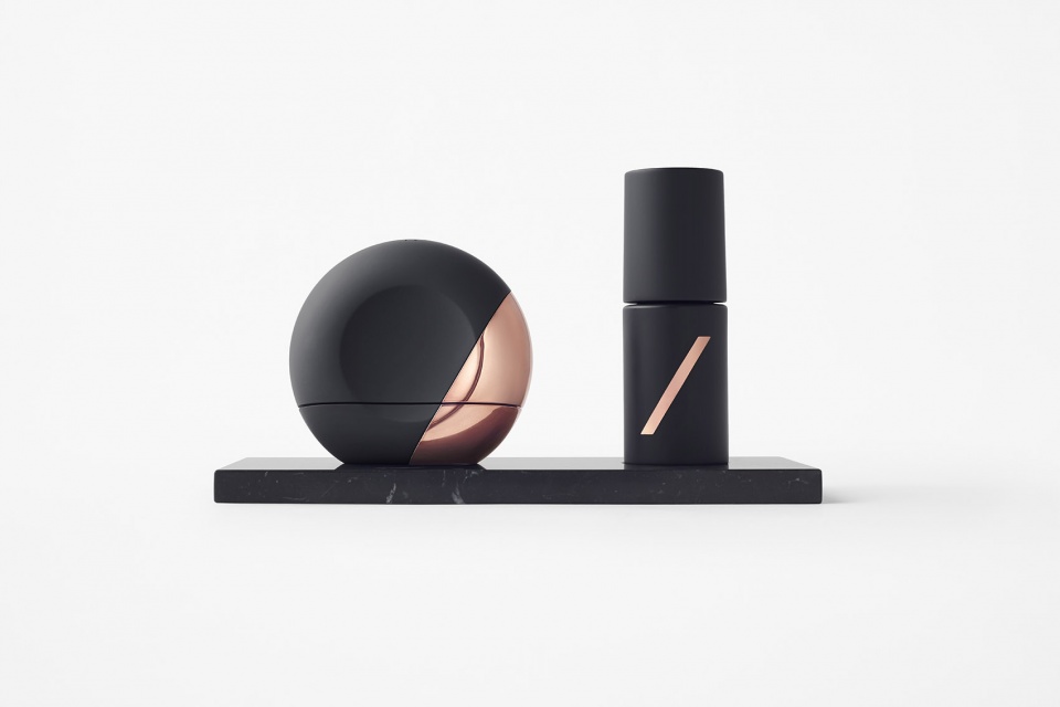 product and packing design for a new online beauty service fles by nendo