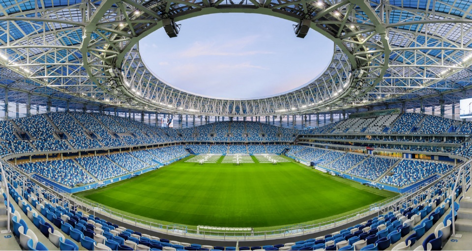the football stadium in nizhny novgorod by pi arena