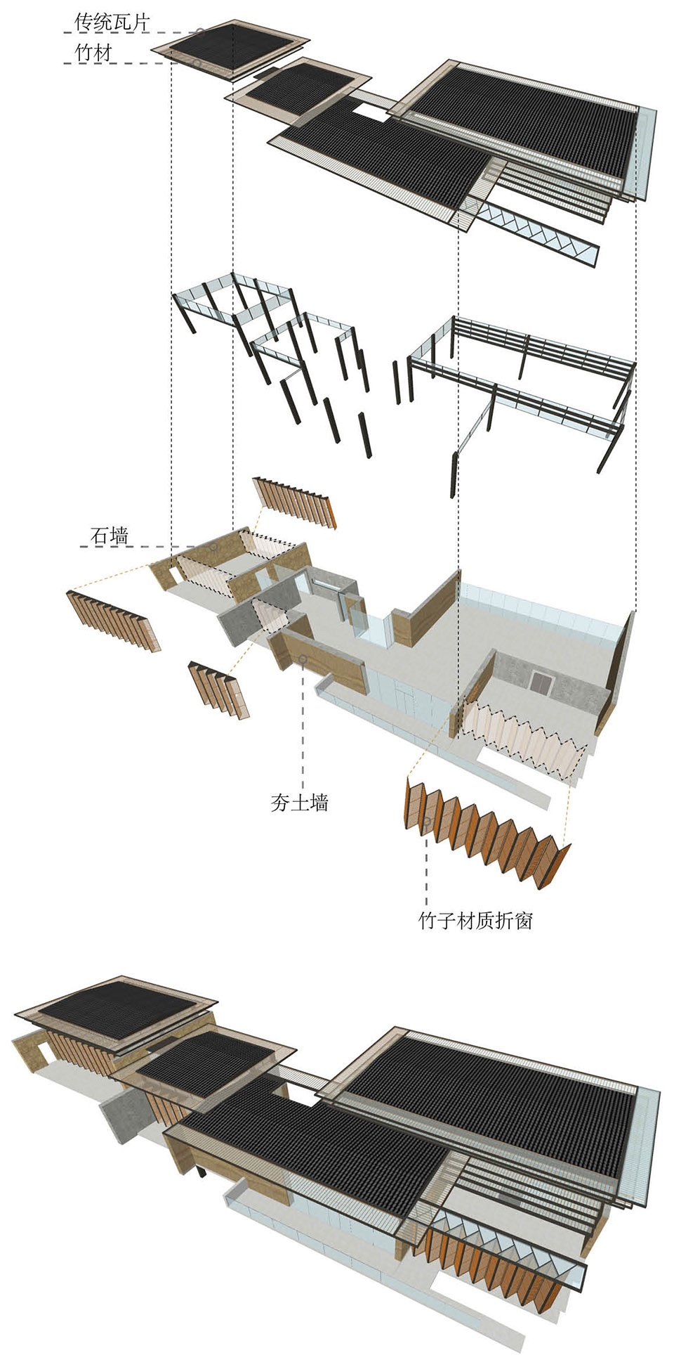 the architecture design of rural culture hall parlor of the village china by shanghai jiaotong university design and research institute