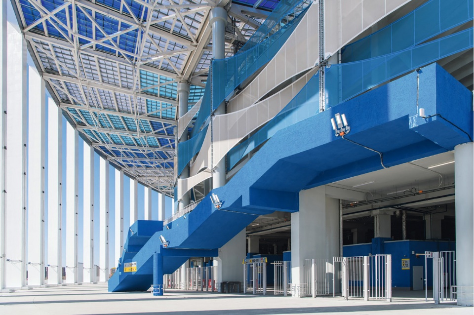 the football stadium in nizhny novgorod by pi arena