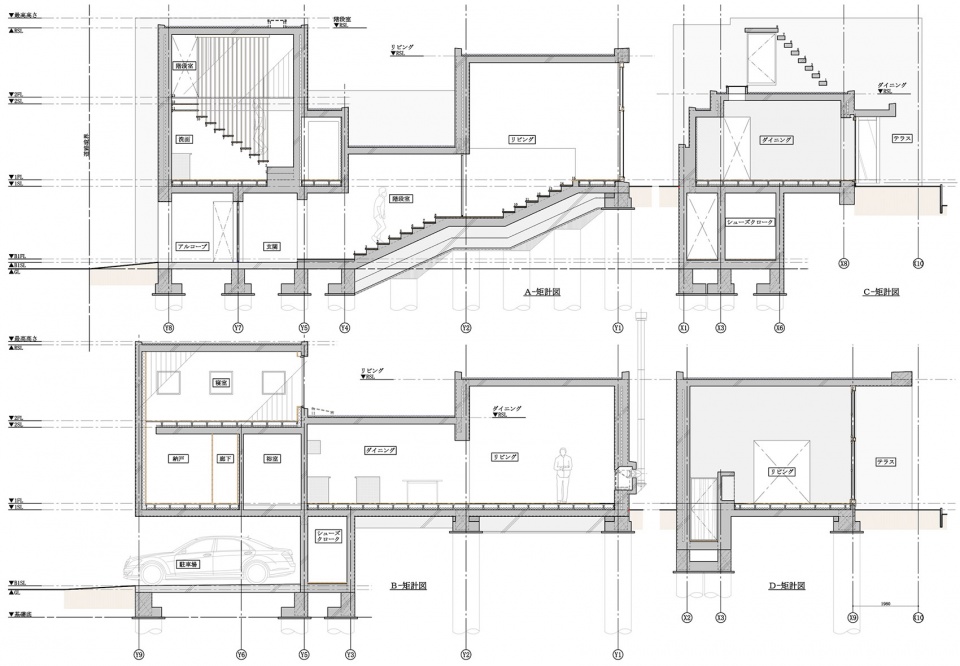 sagamine house by tomoaki uno architects