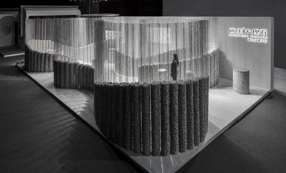 signtone marble pavilion for 2019 guangzhou design week china by cc design