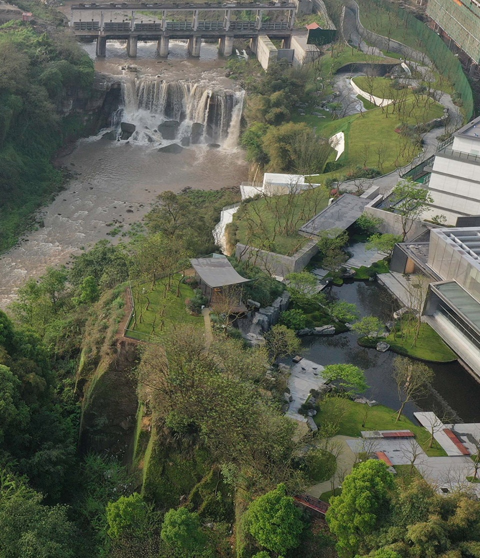 waterfront park of chongqing cultural tourism town china by change studio