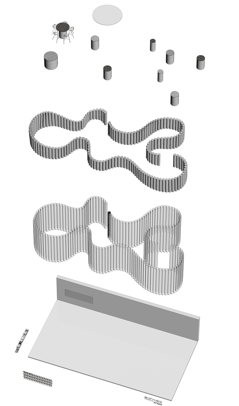 signtone marble pavilion for 2019 guangzhou design week china by cc design