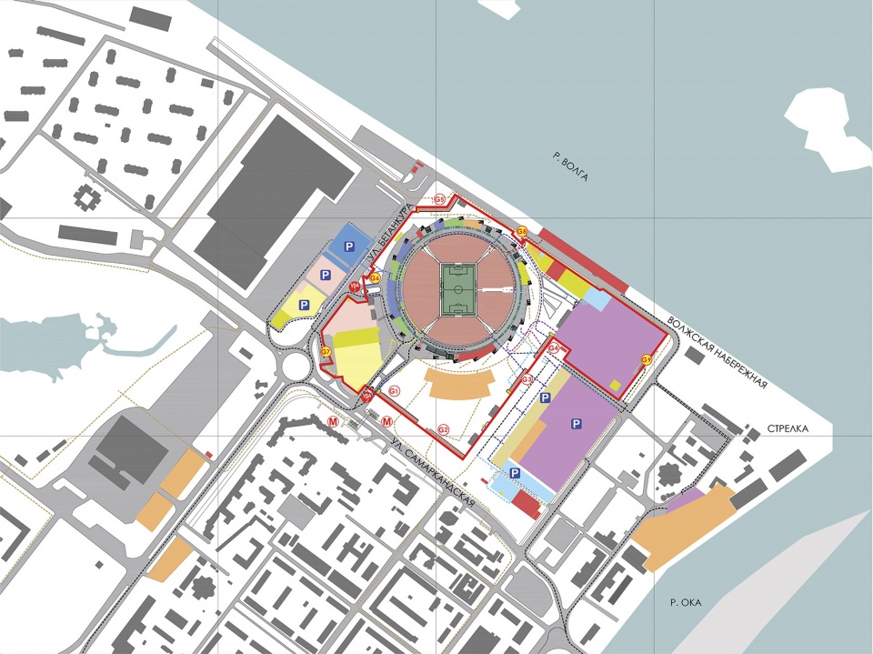 the football stadium in nizhny novgorod by pi arena