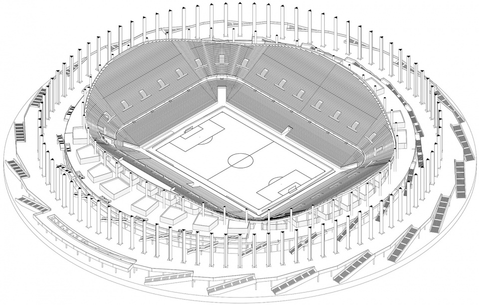 the football stadium in nizhny novgorod by pi arena