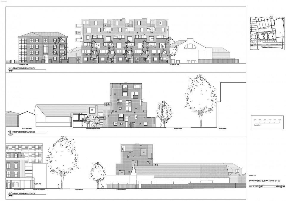 95 Peckham Road residential building by Peter Barber Architects