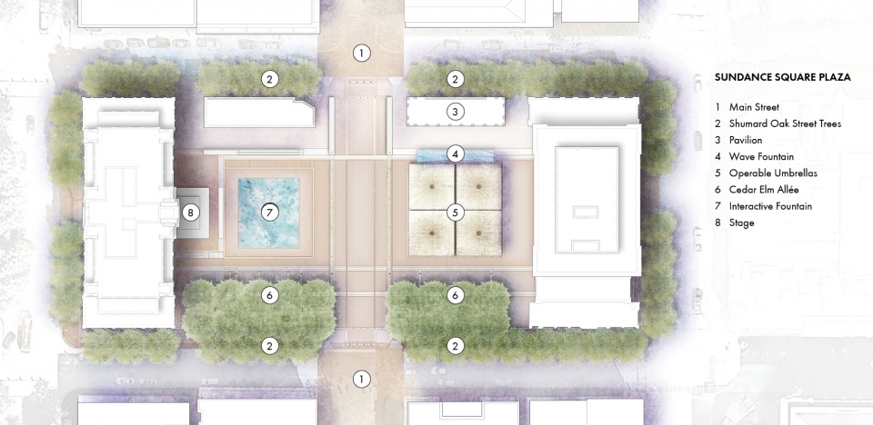 2019 asla general design award of honor sundance square plaza the heart of fort worth michael vergason landscape architects ltd