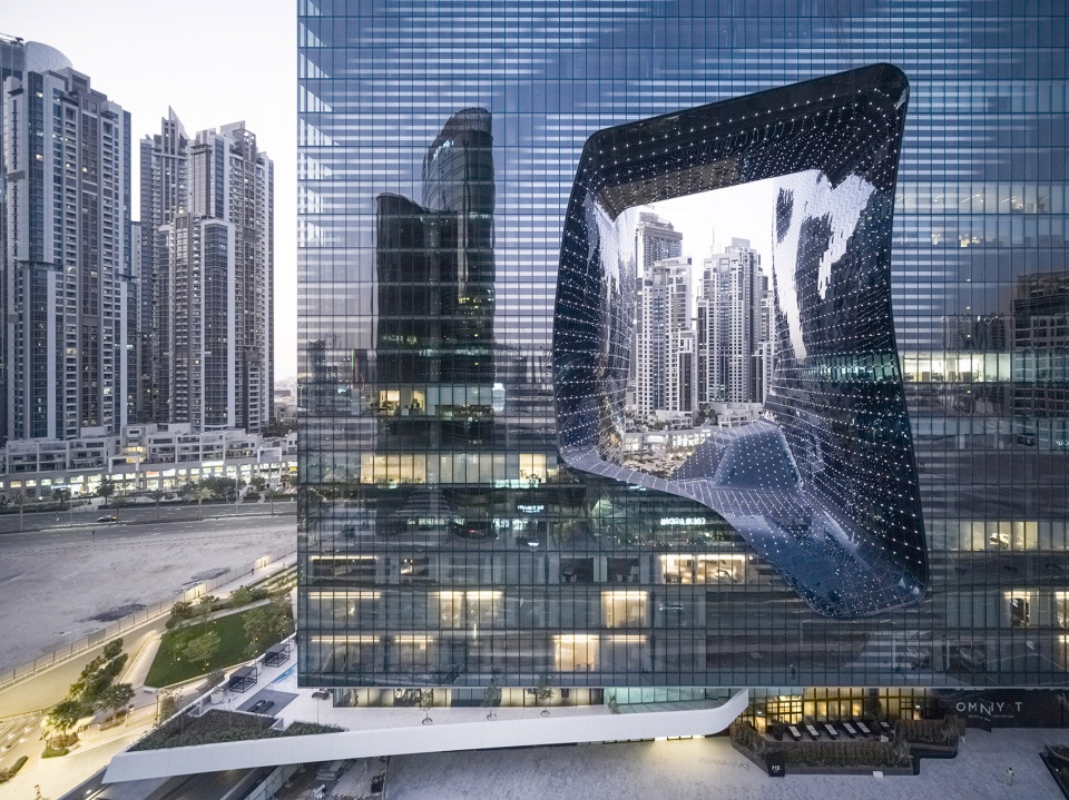 me dubai hotel at the opus zaha hadid architects
