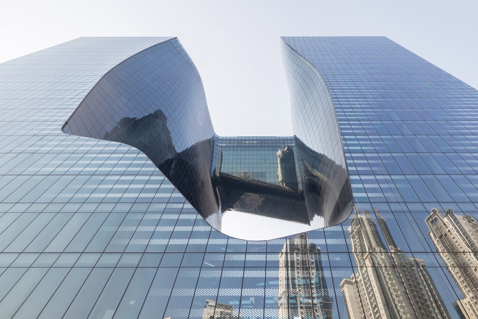 me dubai hotel at the opus zaha hadid architects