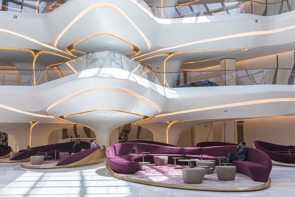 me dubai hotel at the opus zaha hadid architects