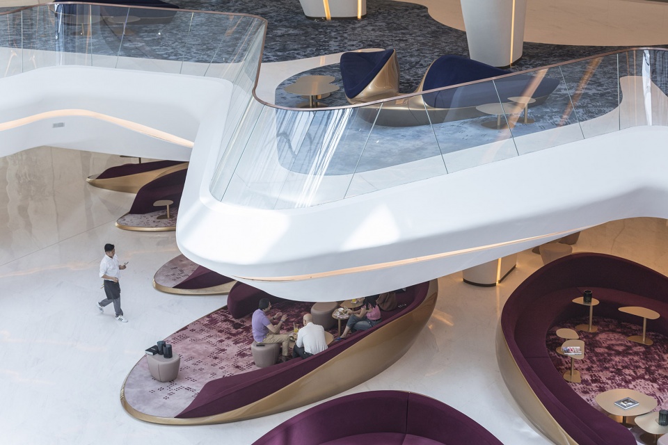 me dubai hotel at the opus zaha hadid architects