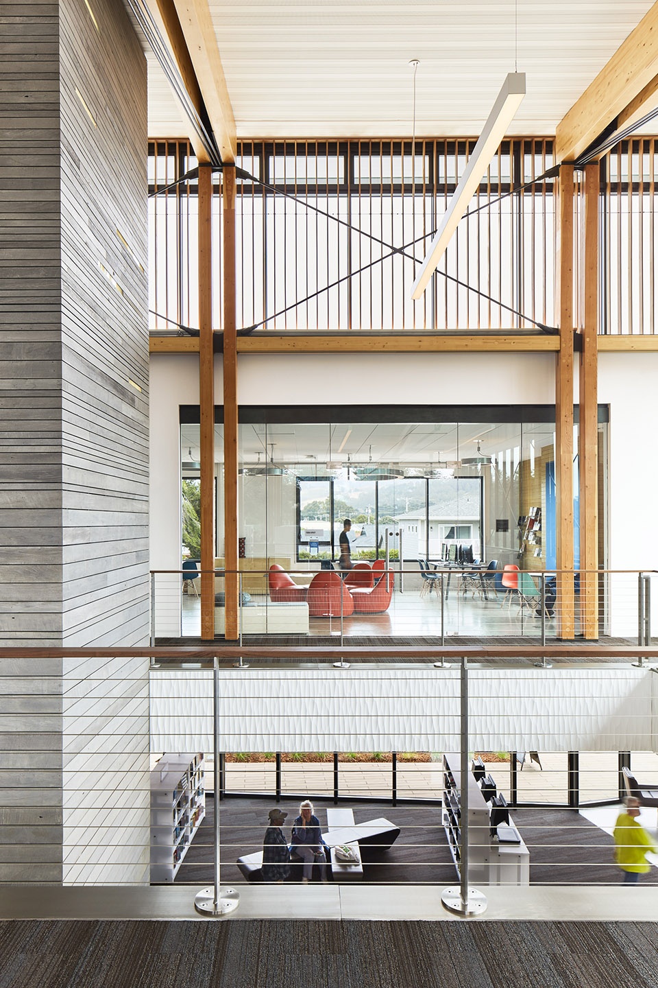 half moon bay library by noll tam architects