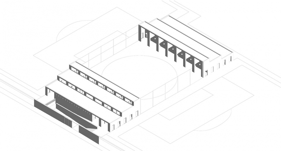 agora facility building in el morrot sports complex by unparelldarquitectes