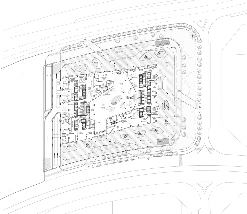 me dubai hotel at the opus zaha hadid architects