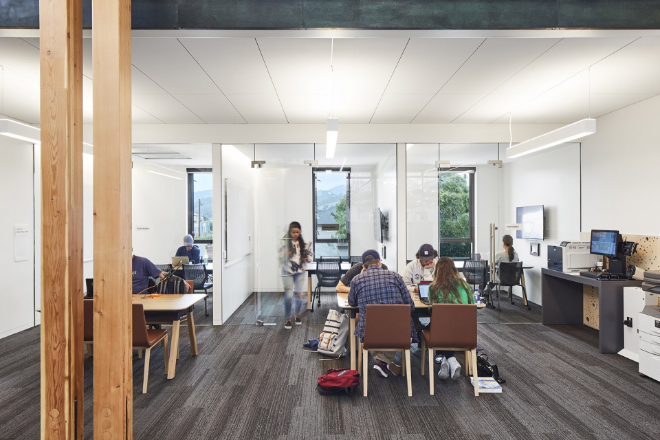 half moon bay library by noll tam architects
