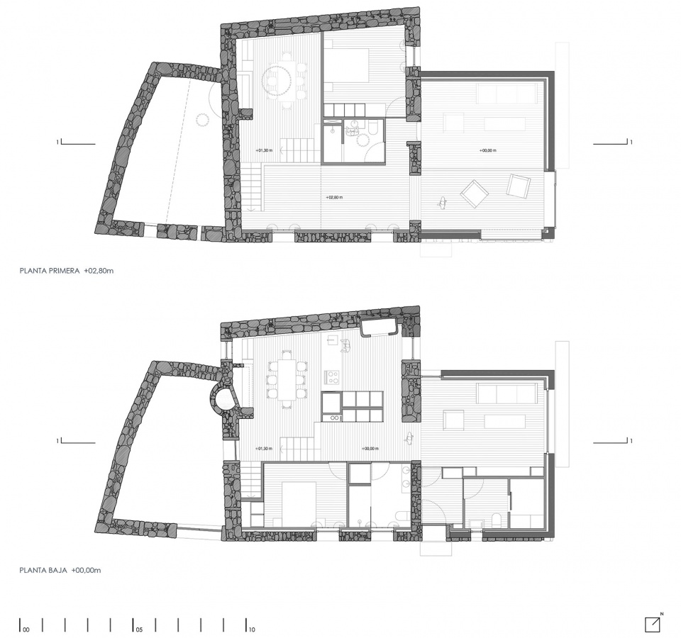 rural house restoration in miraflores by fuertespenedo arquitectos