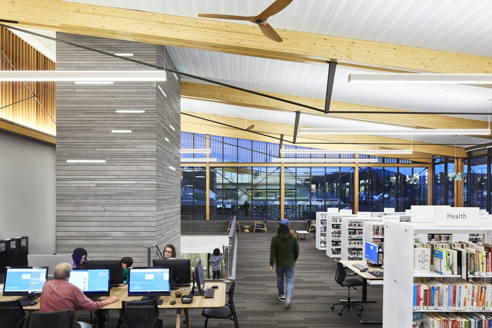 half moon bay library by noll tam architects