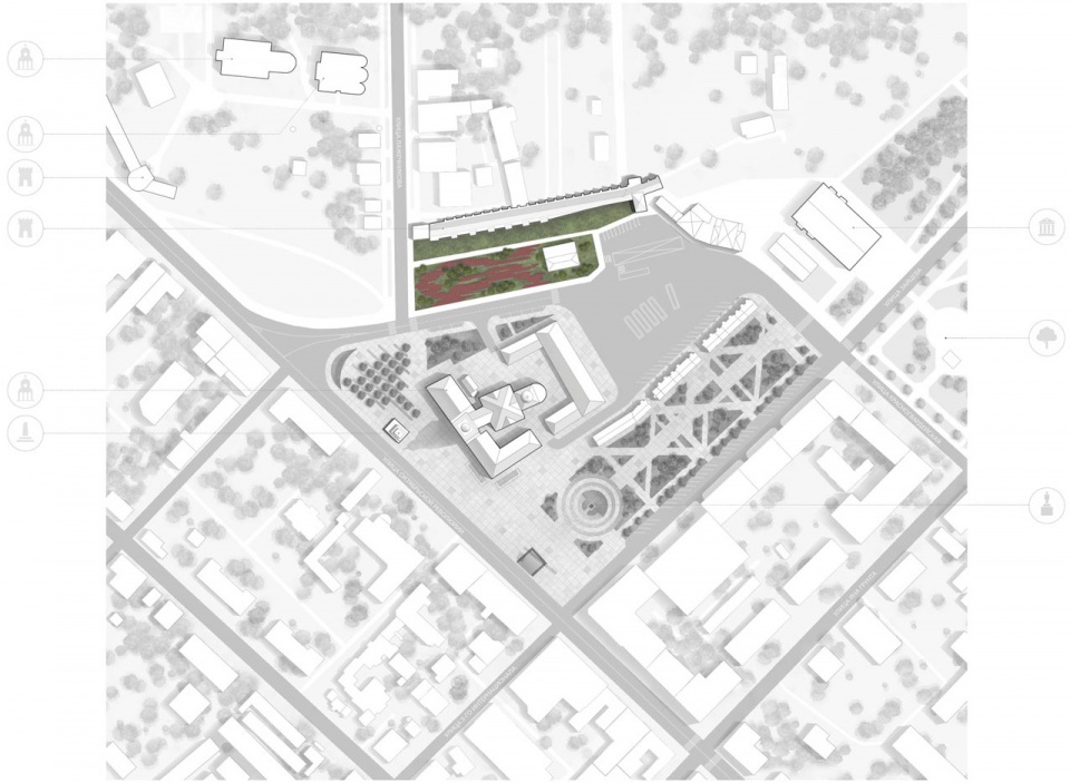 The Shimmering Square near the Kremlin walls by Basis architectural bureau