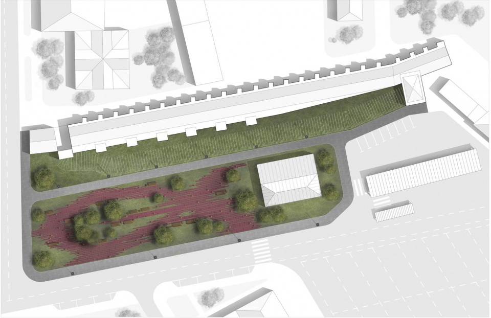 The Shimmering Square near the Kremlin walls by Basis architectural bureau