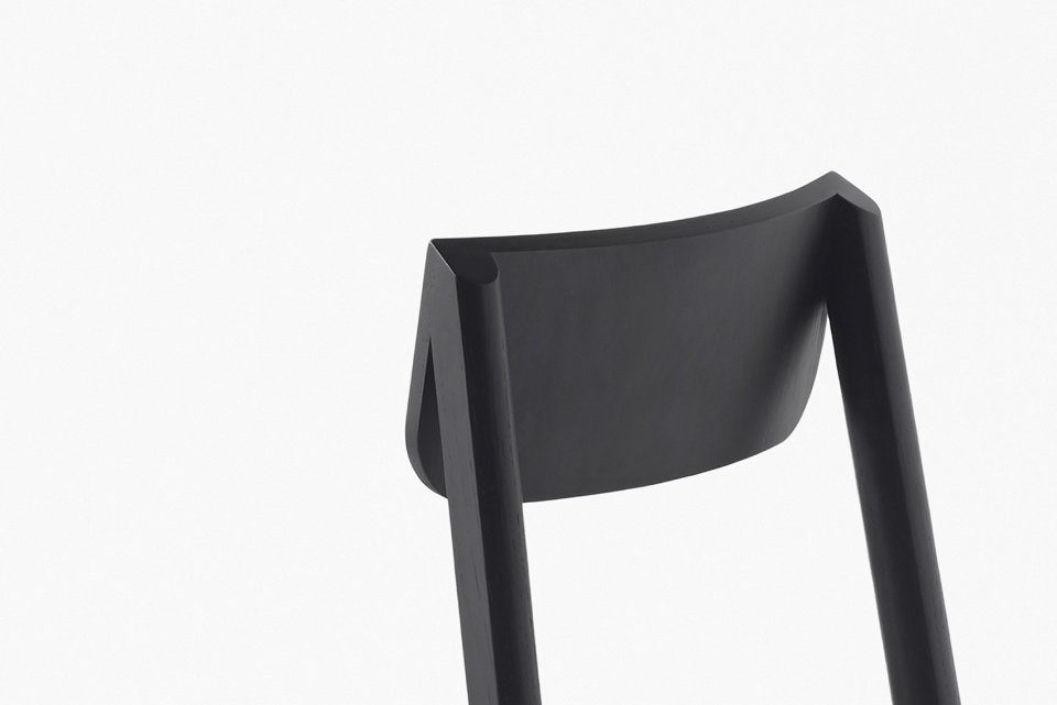 A new wooden chair and table collection 22blade22 Japen by nendo