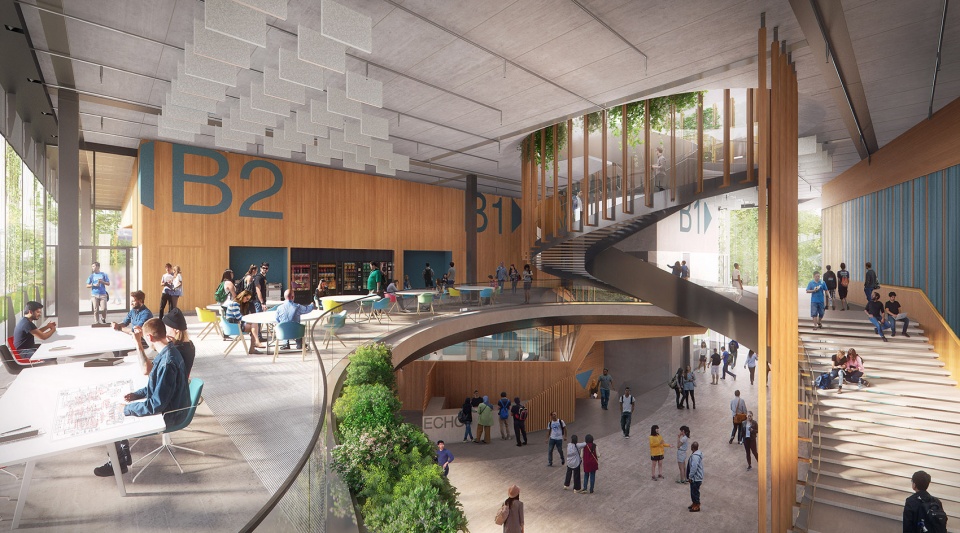 now under construction echo a new multifunctional and flexible education building for tu delft