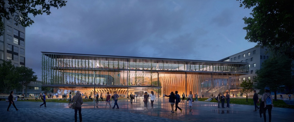 now under construction echo a new multifunctional and flexible education building for tu delft