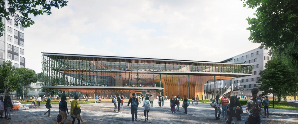 now under construction echo a new multifunctional and flexible education building for tu delft