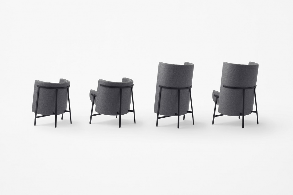 New furniture collection kite frame blend for Stellar Works by nendo