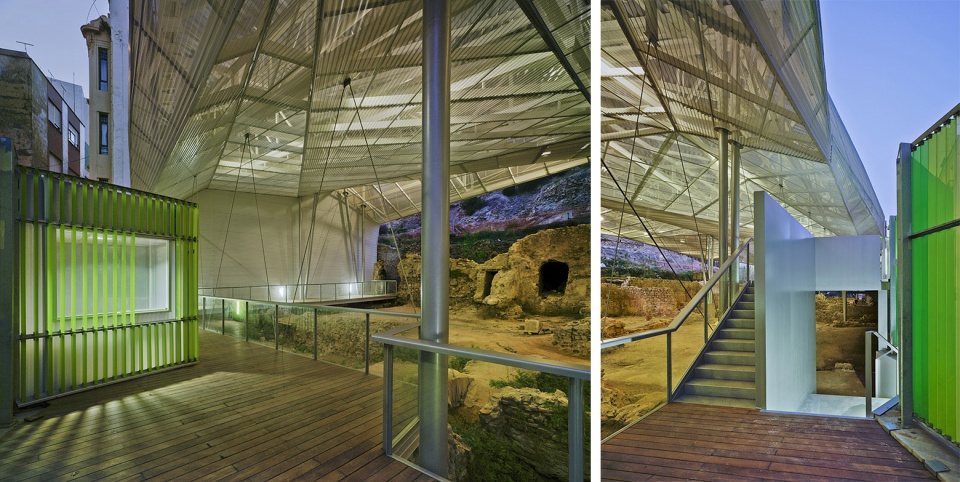 Deck over a roman site in Cartagena Spain by Amann Canovas Maruri 1