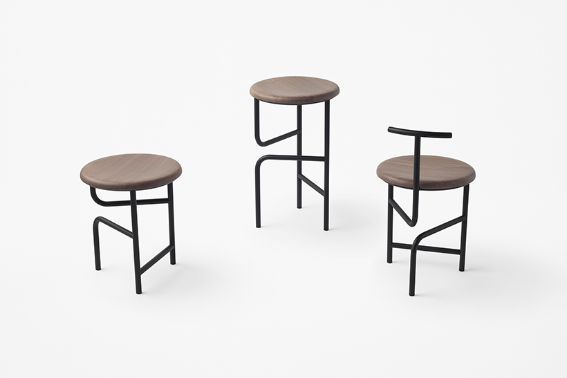 New furniture collection kite frame blend for Stellar Works by nendo