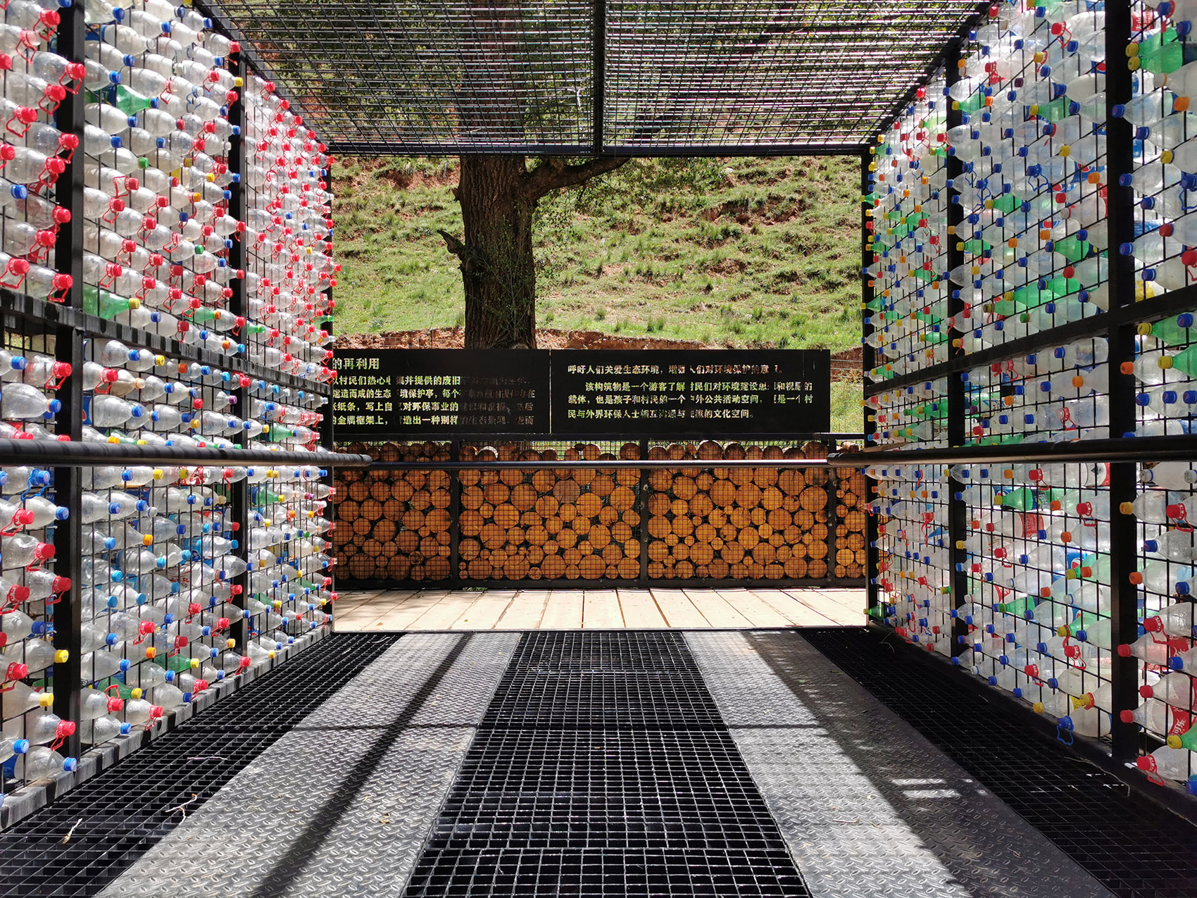 The construction of rural public space in the forest of Populus alba ...