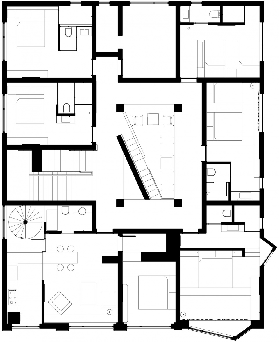 yelan colour guest house china by aml design studio