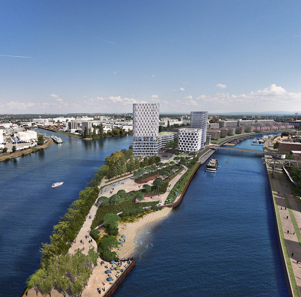 Frankfurt Offenbach Harbour Regional Planning by Ramboll Studio Dreiseitl