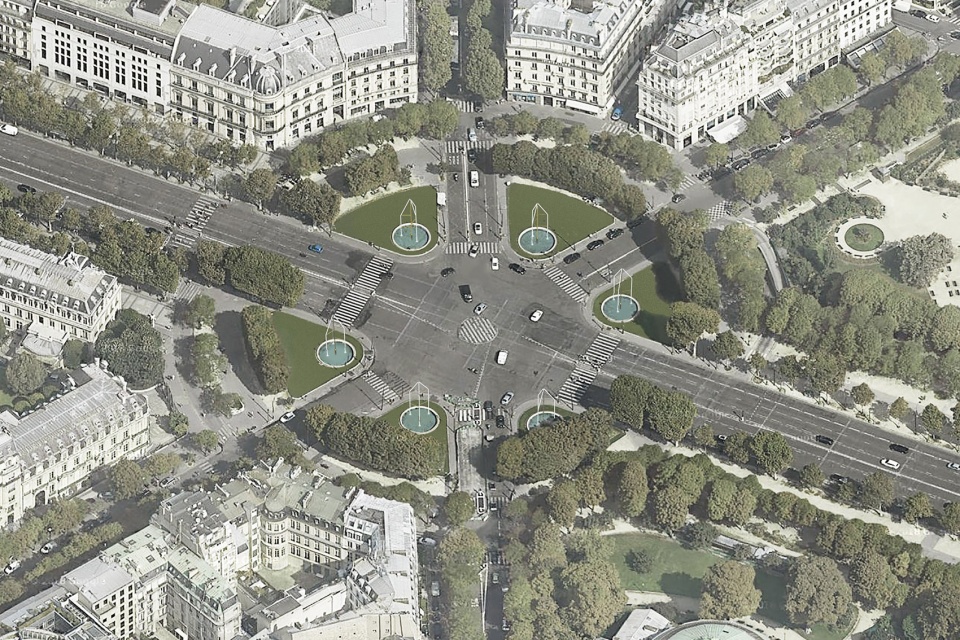 les fontaines des champs elysees by ronan erwan bouroull